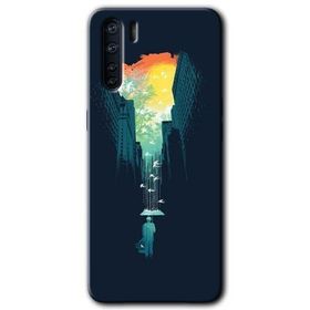 Oppo A91 City Bird Sky Baskılı Uyumlu Silikon Kılıf