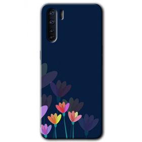Oppo A91 Çizim Çiçekleri Baskılı Uyumlu Silikon Kılıf