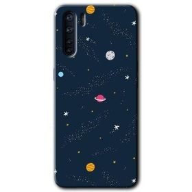 Oppo A91 Çizim Gezegen Baskılı Uyumlu Silikon Kılıf