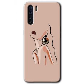 Oppo A91 Çizim Silüet Baskılı Uyumlu Silikon Kılıf