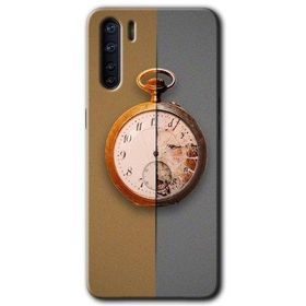 Oppo A91 Clocks Artwork Baskılı Uyumlu Silikon Kılıf