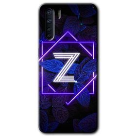 Oppo A91 Dark Neon Yaprak Z Harfi Baskılı Uyumlu Silikon Kılıf