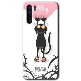 Oppo A91 Dark Sunday Baskılı Uyumlu Silikon Kılıf