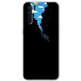 Oppo A91 Derinlere Yolculuk Baskılı Uyumlu Silikon Kılıf