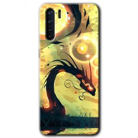 Oppo A91 Digital Dragon Baskılı Uyumlu Silikon Kılıf