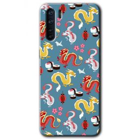 Oppo A91 Funky Dragon Baskılı Uyumlu Silikon Kılıf