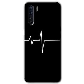 Oppo A91 Heart Rytm Baskılı Uyumlu Silikon Kılıf