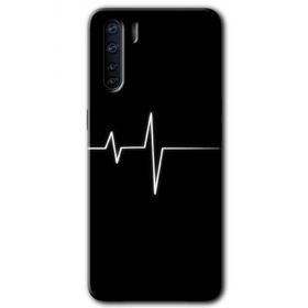 Oppo A91 Heart Rytm Baskılı Uyumlu Silikon Kılıf
