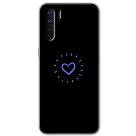 Oppo A91 Heart Strokes Baskılı Uyumlu Silikon Kılıf
