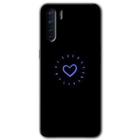 Oppo A91 Heart Strokes Baskılı Uyumlu Silikon Kılıf