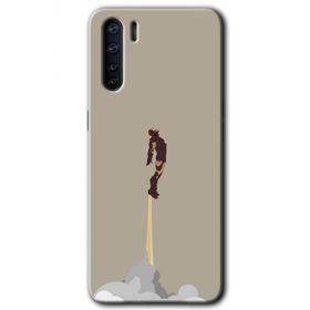 Oppo A91 İronman Airport Baskılı Uyumlu Silikon Kılıf