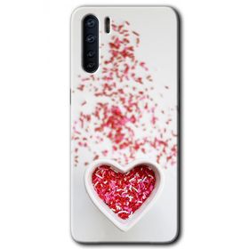 Oppo A91 Kalpli Şekerleme Baskılı Uyumlu Silikon Kılıf