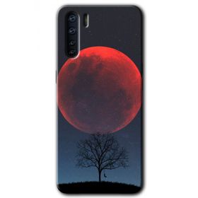Oppo A91 Kanlı Ay Baskılı Uyumlu Silikon Kılıf