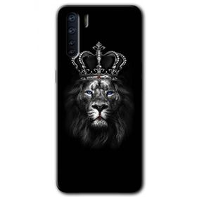 Oppo A91 King Lion Baskılı Uyumlu Silikon Kılıf