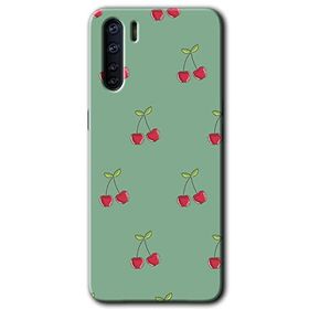 Oppo A91 Kiraz Berry Baskılı Uyumlu Silikon Kılıf