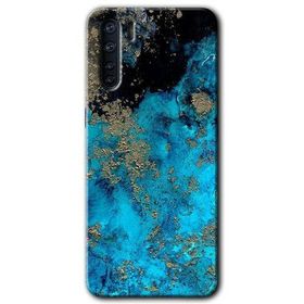 Oppo A91 Klas Mermer Baskılı Uyumlu Silikon Kılıf