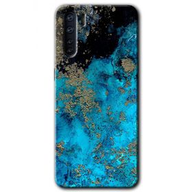 Oppo A91 Klas Mermer Baskılı Uyumlu Silikon Kılıf