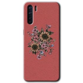 Oppo A91 Mat Çiçek Baskılı Uyumlu Silikon Kılıf