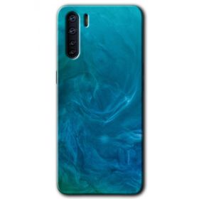 Oppo A91 Mavi Aura Baskılı Uyumlu Silikon Kılıf