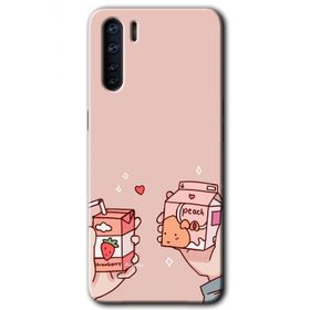 Oppo A91 Meyveli Süt Baskılı Uyumlu Silikon Kılıf