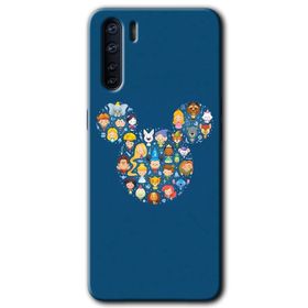 Oppo A91 Mickey Baskılı Uyumlu Silikon Kılıf