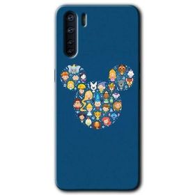 Oppo A91 Mickey Baskılı Uyumlu Silikon Kılıf
