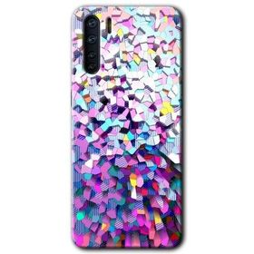 Oppo A91 Mosaic Fragments Colorfull Baskılı Uyumlu Silikon Kılıf