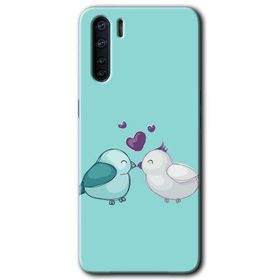 Oppo A91 Mutlu Kuşlar Baskılı Uyumlu Silikon Kılıf