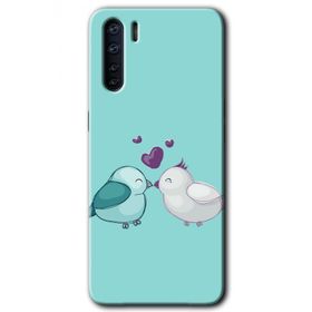 Oppo A91 Mutlu Kuşlar Baskılı Uyumlu Silikon Kılıf