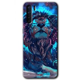 Oppo A91 Neon Aslan Baskılı Uyumlu Silikon Kılıf