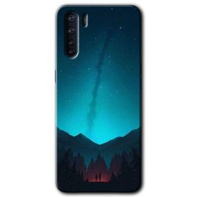 Oppo A91 Night Fores Mount Baskılı Uyumlu Silikon Kılıf