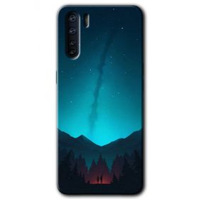 Oppo A91 Night Fores Mount Baskılı Uyumlu Silikon Kılıf