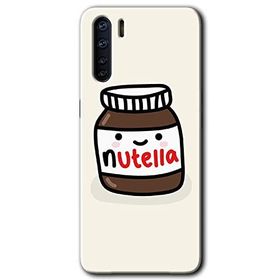 Oppo A91 Nutella Aşkım Baskılı Uyumlu Silikon Kılıf