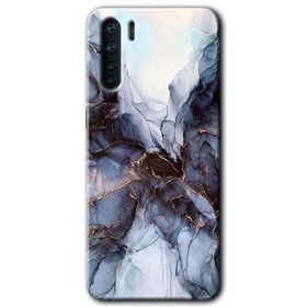 Oppo A91 Otantik Mermer Baskılı Uyumlu Silikon Kılıf