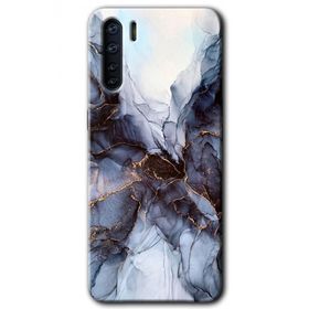 Oppo A91 Otantik Mermer Baskılı Uyumlu Silikon Kılıf