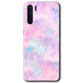 Oppo A91 Pembe Duman Baskılı Uyumlu Silikon Kılıf