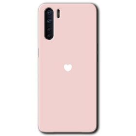 Oppo A91 Sade Kalp Baskılı Uyumlu Silikon Kılıf