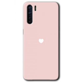 Oppo A91 Sade Kalp Baskılı Uyumlu Silikon Kılıf