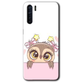 Oppo A91 Sevimli Baykuş Baskılı Uyumlu Silikon Kılıf