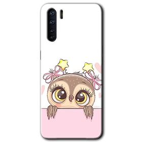 Oppo A91 Sevimli Baykuş Baskılı Uyumlu Silikon Kılıf