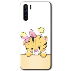 Oppo A91 Sevimli Kedi Baskılı Uyumlu Silikon Kılıf