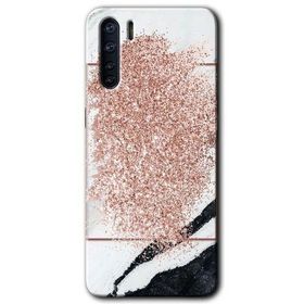 Oppo A91 Simli Mermer Baskılı Uyumlu Silikon Kılıf