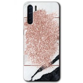 Oppo A91 Simli Mermer Baskılı Uyumlu Silikon Kılıf