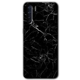 Oppo A91 Siyah Mermer Baskılı Uyumlu Silikon Kılıf