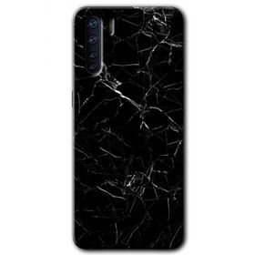 Oppo A91 Siyah Mermer Baskılı Uyumlu Silikon Kılıf