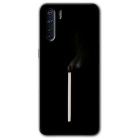 Oppo A91 Sönmüş Kibrit Baskılı Uyumlu Silikon Kılıf