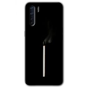 Oppo A91 Sönmüş Kibrit Baskılı Uyumlu Silikon Kılıf