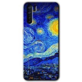 Oppo A91 Starry Night Baskılı Uyumlu Silikon Kılıf