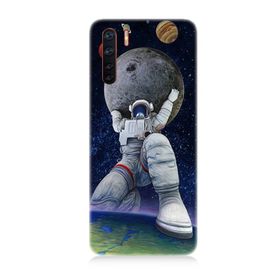 Oppo A91 Uyumlu Astronot Baskılı Silikon Kılıf
