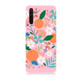 Oppo A91 Uyumlu Portakal Çiçeği Baskılı Silikon Kılıf
